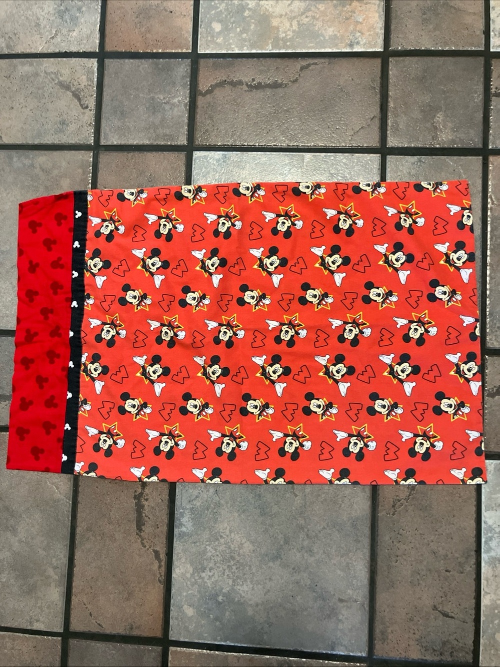 Disney Red Minnie Mouse Kids Pillowcase with Black Accent